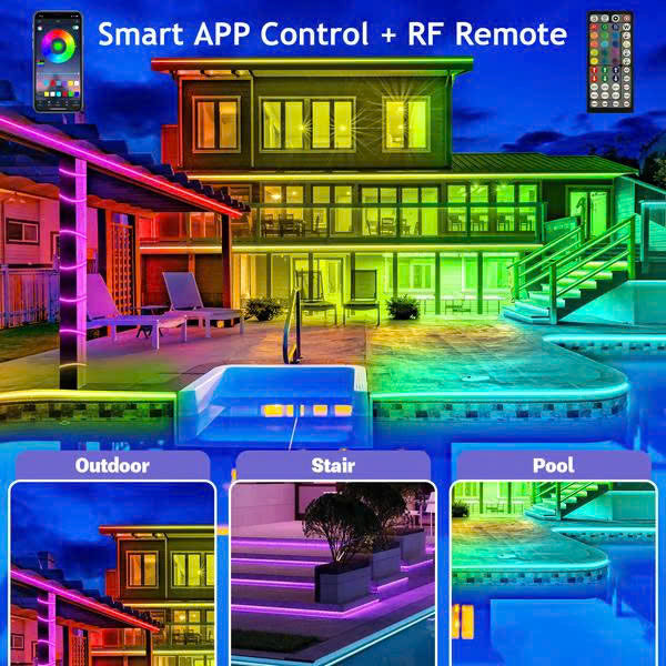 Smart Rainbow LED Outdoor Lights Pro